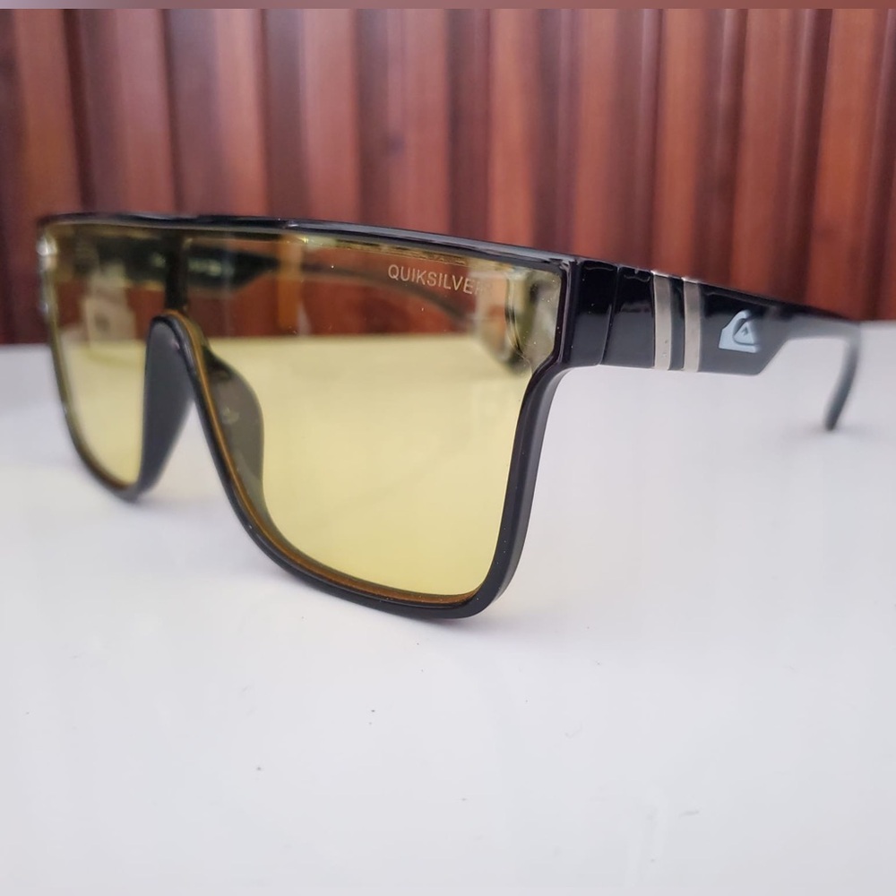 Quiksilver Black Frame Sunglasses with Yellow Lenses